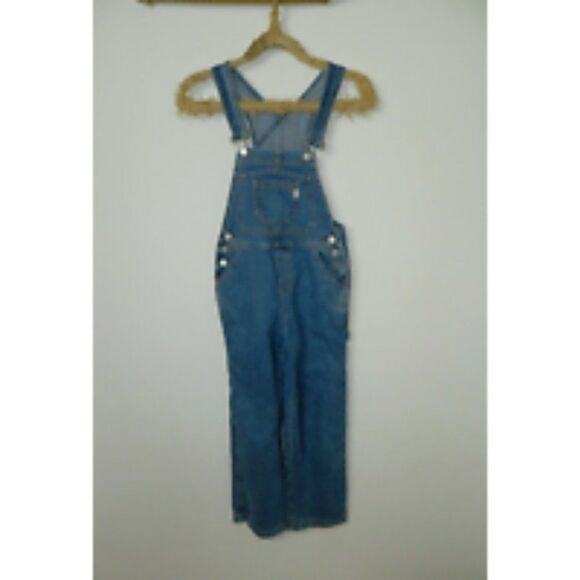 Guess USA Overalls Denim Blue Jeans Kids Youth Pants Size Medium